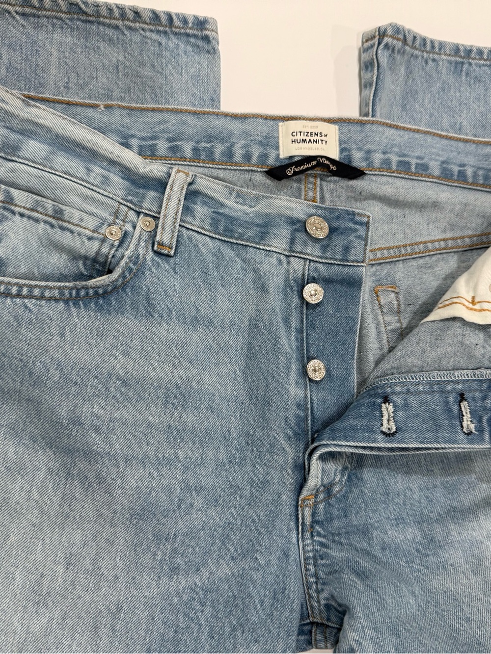 Citizens Of Humanity Ryan Low Slung Vintage Bootcut Jeans Lite Blue Wash Size 30 - Picture 6 of 11